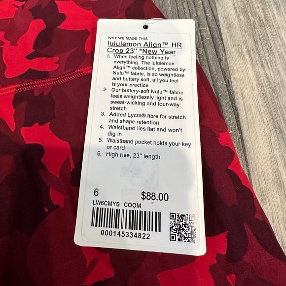 lululemon athletica Pants - RARE NWT year of the rabbit (2023) lunar new year cropped align sz 6